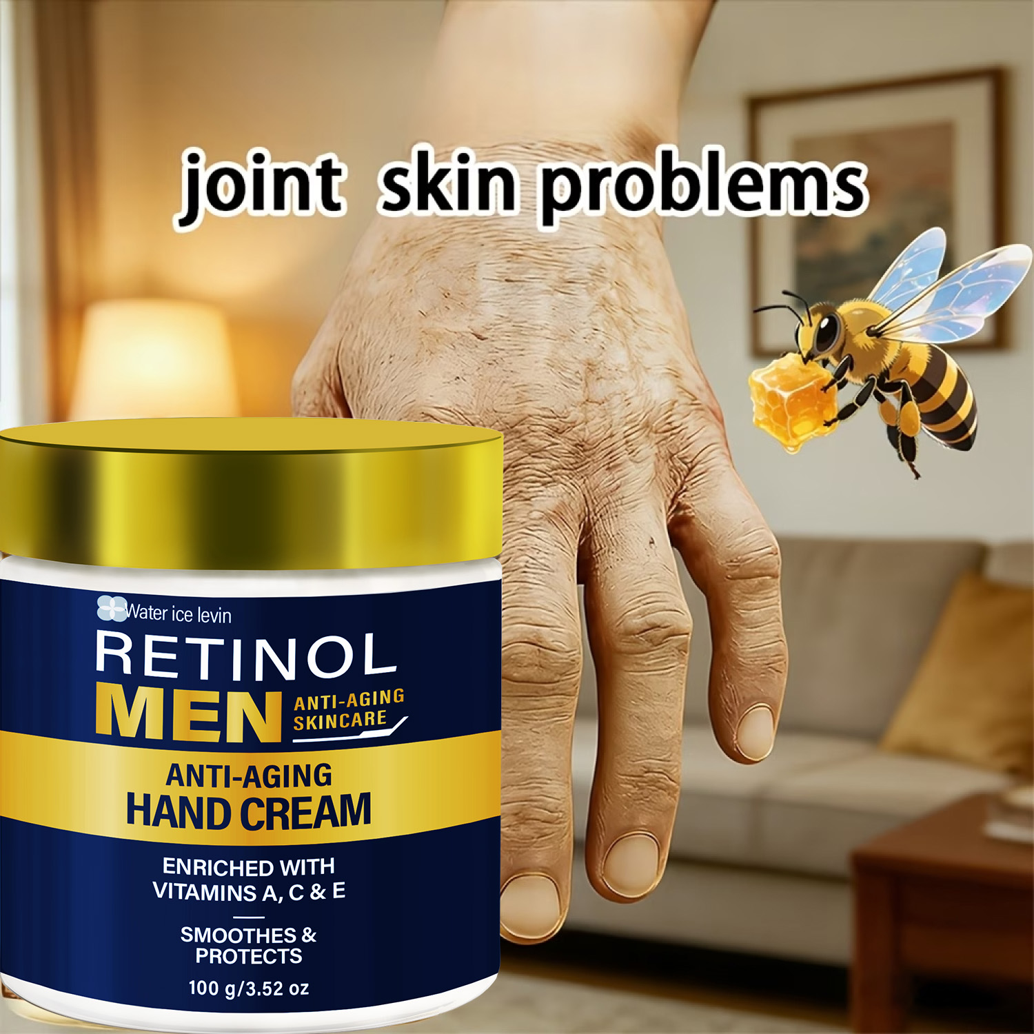 워터 아이스 레빈 레티놀 남성용 안티에이징 핸드 크림  - Retinol Vitamin A Cream 리뷰 및 가격